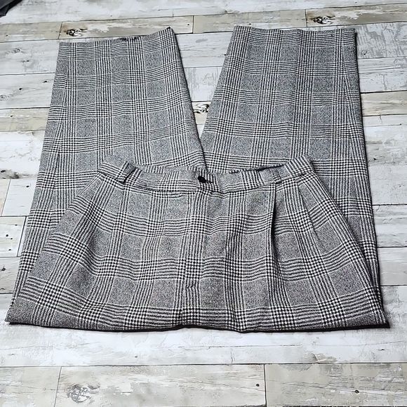 Vintage Giorgio Sant'Angelo Houndstooth Pant Wool High Waist 90s trousers - Picture 2 of 8
